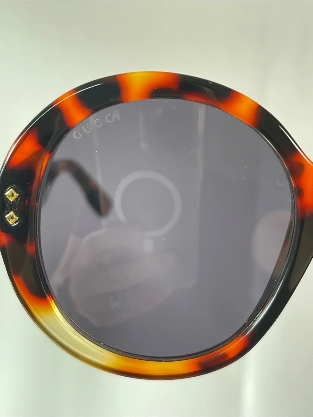 Gucci GG1081S 002 Round Oversized Tortoise Shell Sunglasses